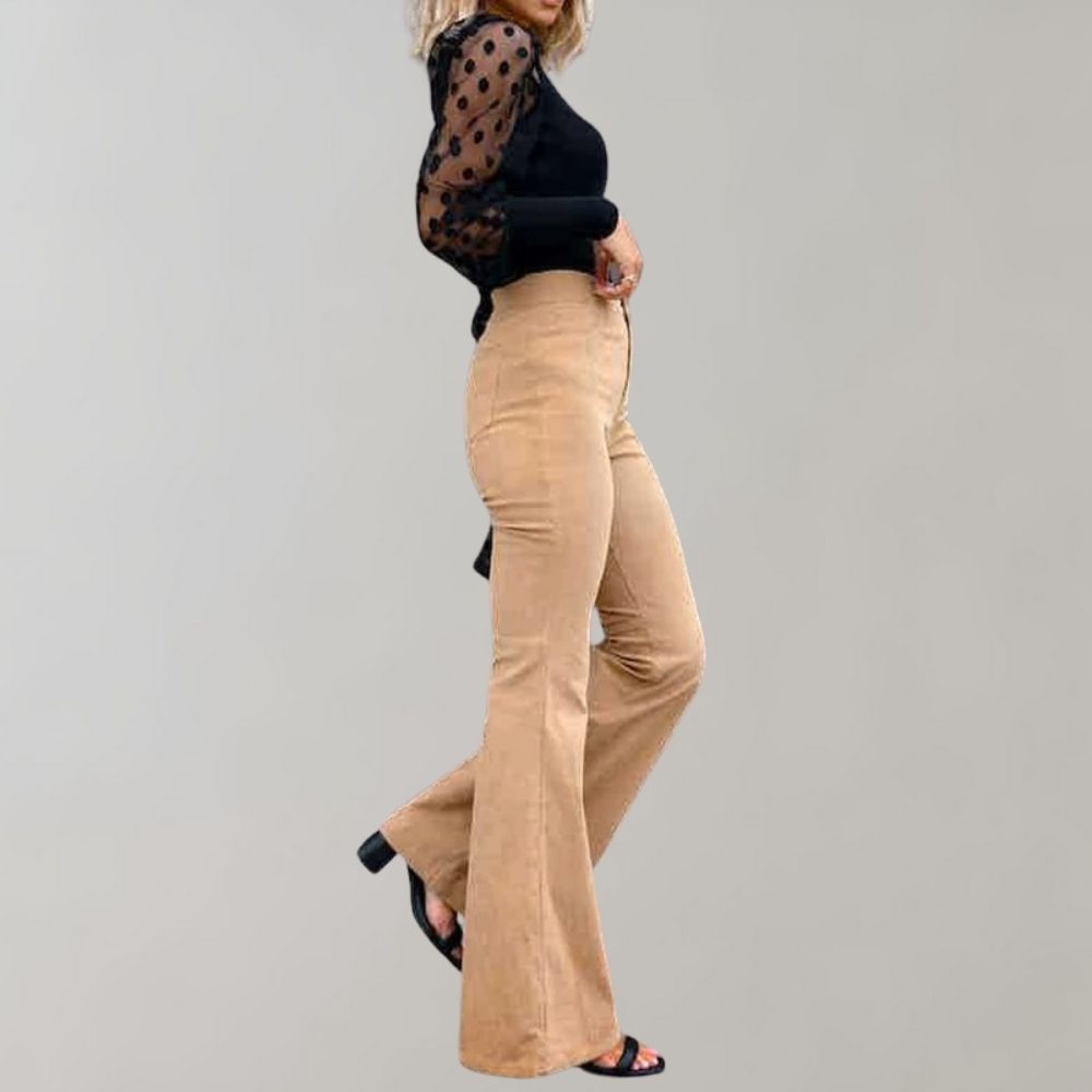 Abel - Trendy corduroy uitlopende broek